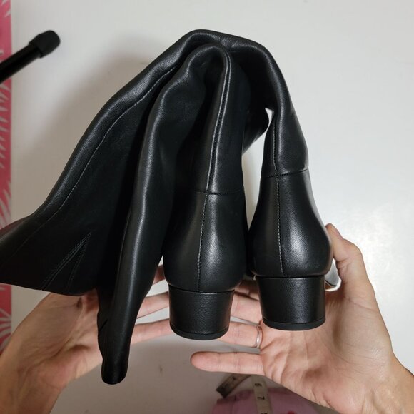 NEW Vince Ramona Knee High Boots Womens 8 Black Chic Minimalist Designer - Picture 6 of 11
